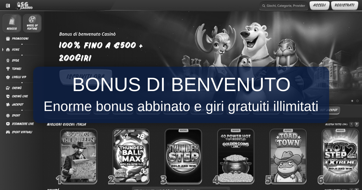 SG Casino welcome bonus